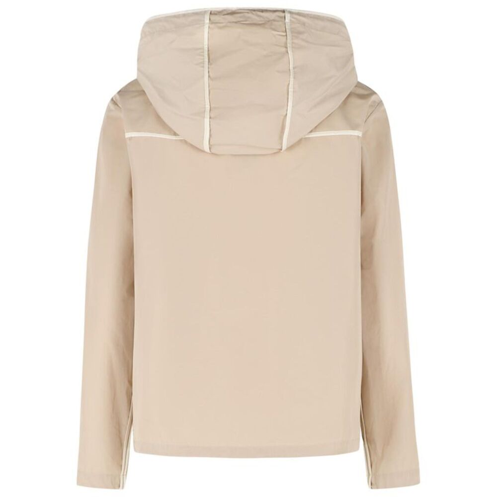 Moncler 'Sarracenia' Hooded Jacket In Polyester And Beige Cotton Women - Picture 3 of 3